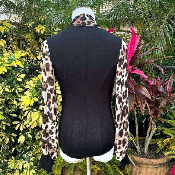 Bebe Surplice Leopard Bodysuit - Picture 5 of 10